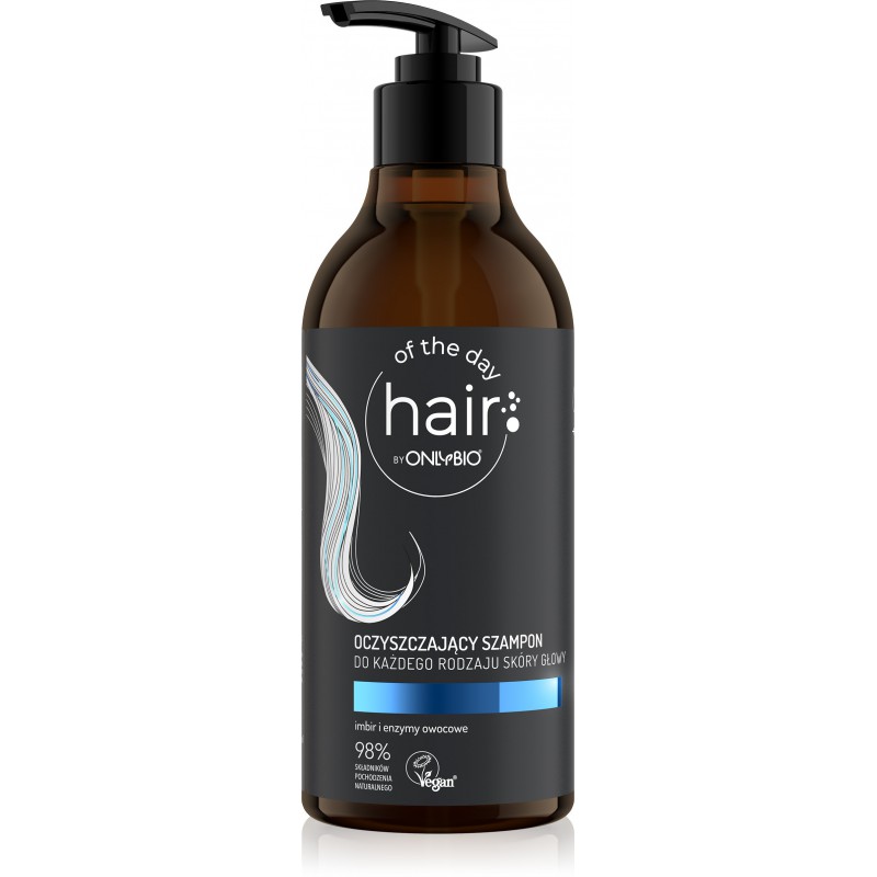 Hair of the day by ONLYBIO Oczyszczający szampon do każdego rodzaju skóry głowy 400ml