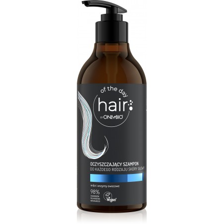 Hair of the day by ONLYBIO Oczyszczający szampon do każdego rodzaju skóry głowy 400ml