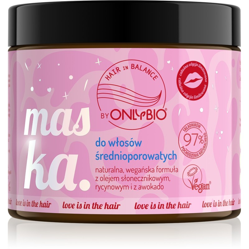 HAIR IN BALANCE BY ONLYBIO LOVE HAIR Maska do włosów średnioporowatych 400ml