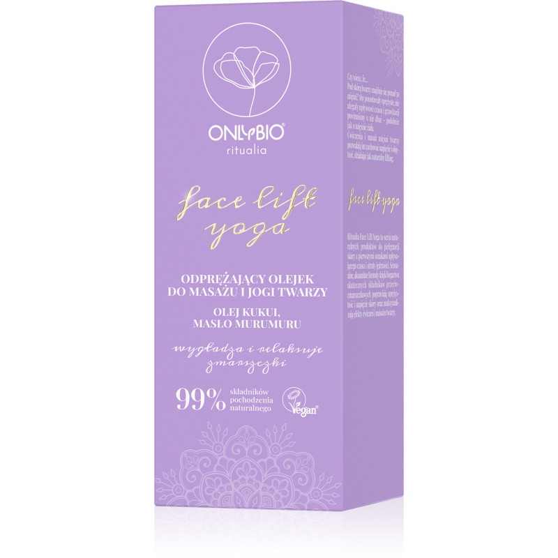 ONLYBIO Ritualia Face Lift Yoga Odprężający olejek do masażu i jogi twarzy 30 ml